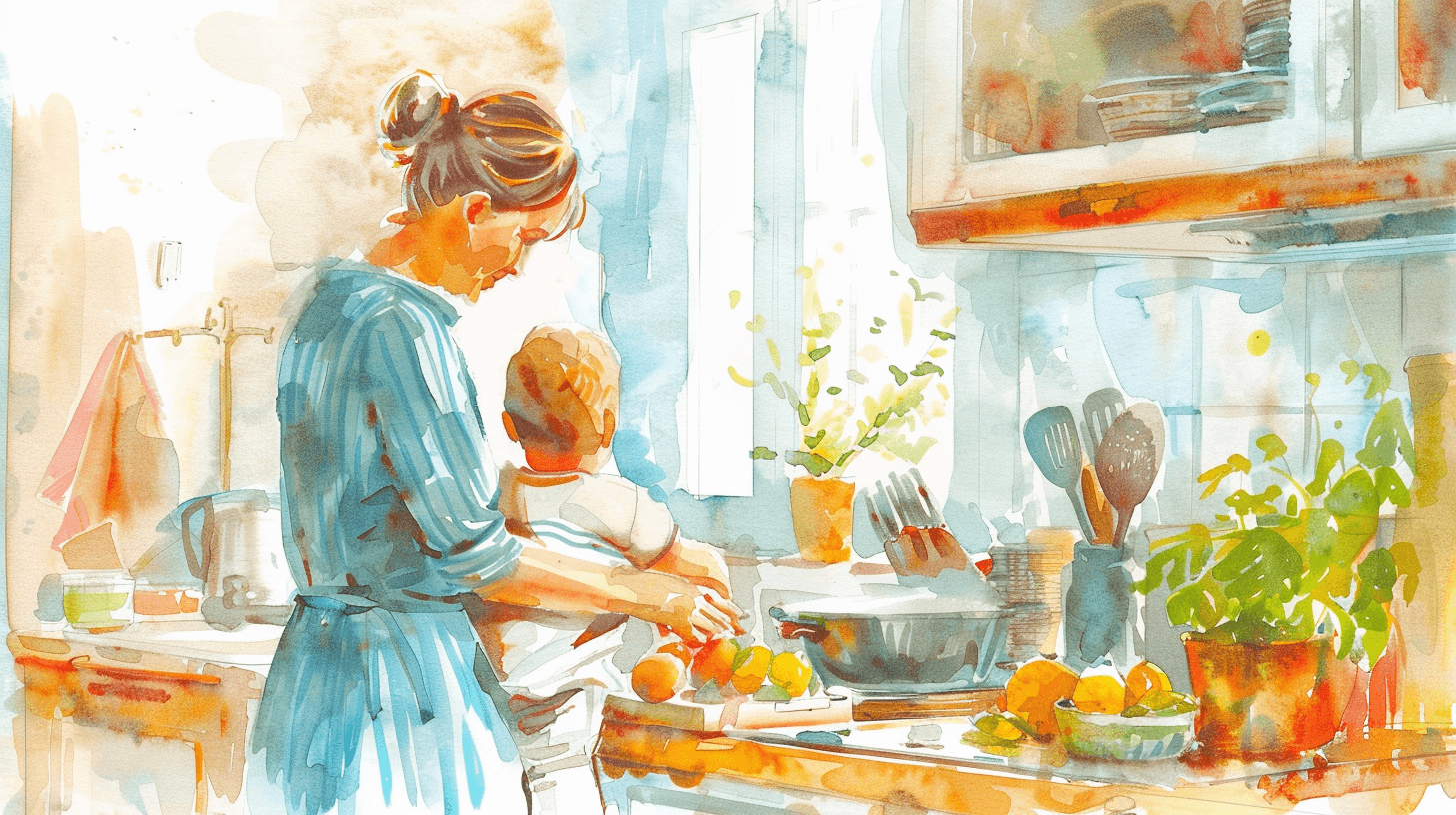 Extended family supporting new parents